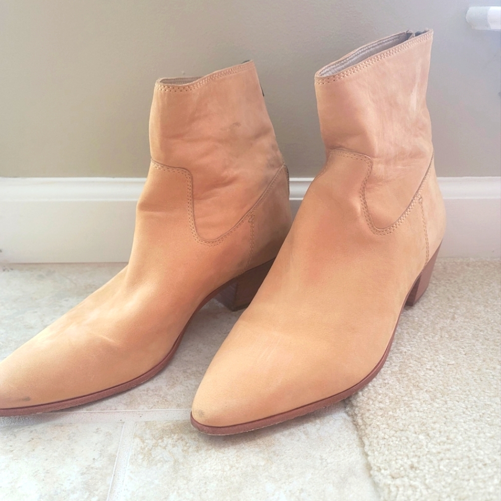 Frye tan booties size 10
